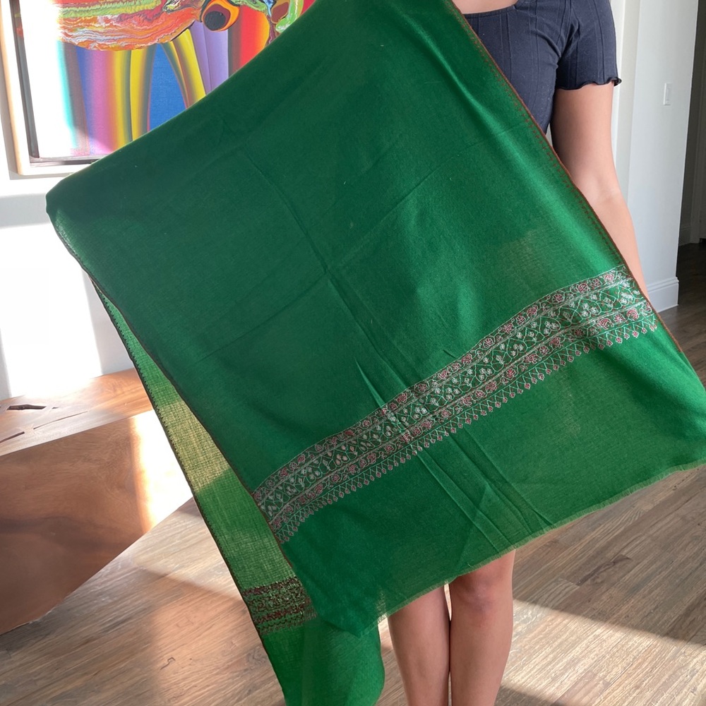 Wool and silk blend stole/wrap/scarf